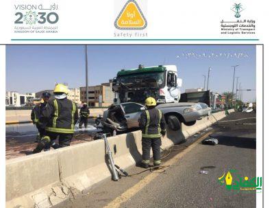 تقرير- مفصل عن حادث شاحنت الموت بالمدينة من وزارة النقل والخدمات اللوجستية .