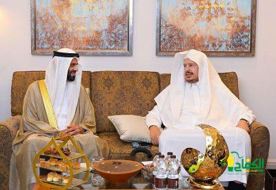 رئيس مجلس الشورى يستقبل النائب الأول لرئيس المجلس الوطني الاتحادي بدولة الإمارات.