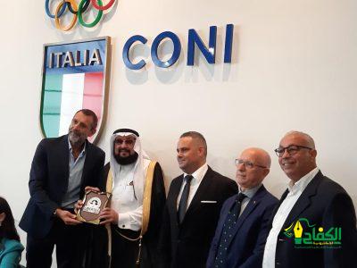 اللجنة الأولمبية القومية الإيطالية تكرم معالي الدكتور عبدالعزيز سرحان