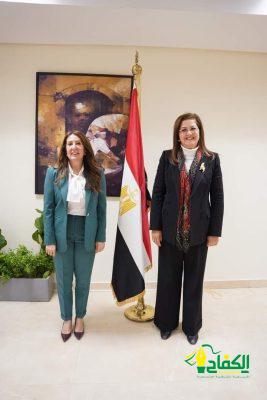 وزيرة التخطيط يستعرض سبل التعاون بين مصر والولايات المتحدة الأمريكية