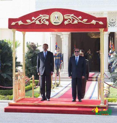 الرئيس عبد الفتاح السيسي يستقبل رئيس أرتيريا أسياس أفويرقي