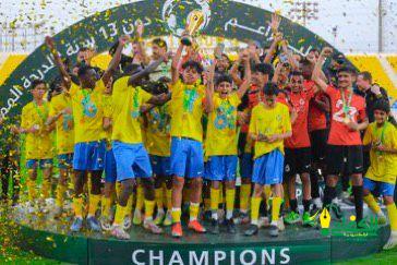 تتويج النصر بكأس الدوري السعودي الممتاز لدرجة البراعم تحت 13 لموسم 2023-2024