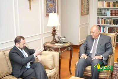 وزير الخارجية بجمهورية مصر العربية يستقبل المبعوث الأمريكي الخاص للسودان