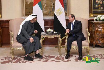 السيسي يستقبل الشيخ محمد بن زايد آل نهيان رئيس دولة الإمارات العربية المتحدة