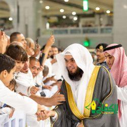 رئيس الشؤون الدينية بالمسجد الحرام‬⁩ و ⁧‫المسجد النبوي‬⁩ الشيخ الدكتور عبدالرحمن السديس يستقبل في منزله منسوبي الرئاسة المهنئين بمناسبة ⁧‫عيد الفطر المبارك‬⁩