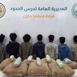 حرس الحدود بمنطقة عسير يقبض على 4 مخالفين لنظام أمن الحدود لتهريبهم 60 كلجم من القات المخدر