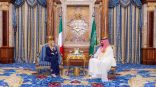 سمو ولي العهد يلتقي رئيسة وزراء إيطاليا