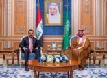 سمو ولي العهد يستقبل رئيس وزراء جمهورية العراق