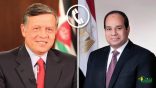 تلقى السيد الرئيس عبد الفتاح السيسي رئيس جمهورية مصر العربية اتصالاً هاتفياً من الملك عبد الله الثاني بن الحسين عاهل الأردن