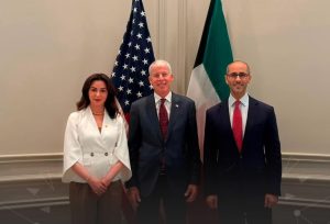 نائب رئيس مجلس الإدارة الرئيس التنفيذي لمؤسسة البترول الكويتى الشيخ نواف السعود يعقد اجتماعاً مع وزير الطاقة الأميركي كريس رايت، في واشنطن