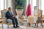 وزير الخارجية المصري ينقل رسالة تضامن ودعم من فخامة الرئيس الي أخيه سمو الشيخ تميم بن حمد آل ثاني امير دولة قطر الشقيقة