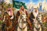 الرائد الكشفى احمد امين الخاجه يعبر عن الاحتفال باليوم الوطنى السعودي برشته الخاصة