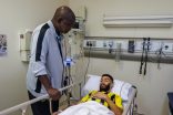 متابعة طبية دقيقة لحالة اللاعب عبدالرحمن العبود
