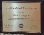 الأستاذة – منى الوقيصي تنال لقب DTM أعلى وسام تعليمي في التوستماسترز العالمية