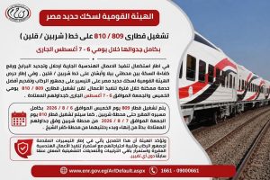 تشغيل قطاري 809 / 810 علي خط( شربين / قلين ) بكامل بجمهورية مصر العربيةجداولها خلال يومي 6 – 7 أغسطس الجاري