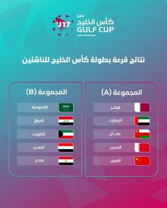 مصر في مجموعة السعوديه بكاس الخليج للناشئين