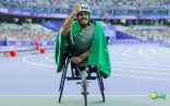 المتسابق السعودي عبدالرحمن القرشي يقق الميدالية الذهبية لسباق 100 متر كرسي متحرك
