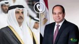 الرئيس عبد الفتاح السيسي رئيس جمهورية مصر يتلقى اتصالا هاتفيا من الشيخ تميم