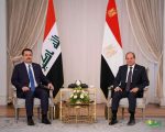 السيد الرئيس عبد الفتاح السيسي يستقبل رئيس الوزراء العراقي “محمد شياع السوداني” على رأس وفد حكومي عراقي رفيع المستوى اللقاء تضمن الإعراب عن الارتياح للمستوى المتميز الذي وصلت إليه العلاقات بين الدولتين، التي تستند إلى رصيد تاريخي كبير من الأخوة الصادقة والدعم المتبادل.