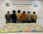 حرس الحدود بمنطقة عسير يقبض على 6 مخالفين لنظام أمن الحدود لتهريبهم 100 كلجم من القات المخدر