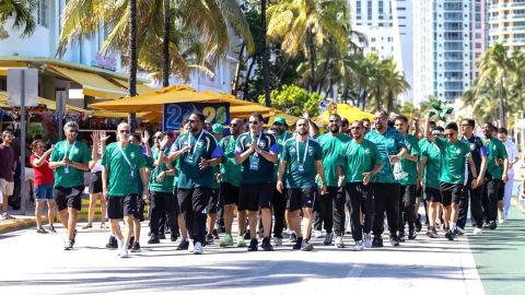 مسيرة جماهيرية في ميامي دعمًا للأخضر قبل مواجهة الأوروغواي في كأس العالم 2026