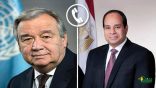 تلقى السيد الرئيس عبد الفتاح السيسي اتصالاً هاتفياً من سكرتير عام الأمم المتحدة أنطونيو جوتيريش