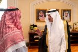 أمير تبوك يستقبل المواطن ناصر العسيري الذي تنازل عن قاتل شقيقه لوجه الله تعالى