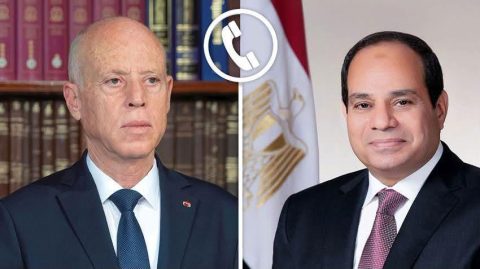 الرئيس عبد الفتاح السيسى يجري اتصالا بالرئيس التونسى