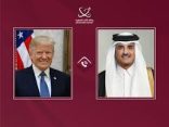 أمير دولة قطر يجري اتصالًا هاتفيًا بالرئيس الأمريكي