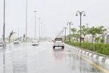 أمطار غزيرة على مدينة سكاكا بمنطقة الجوف