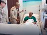 رئيس الاركان العامة بالجيش الكويتى ونائبه يزورن المصابين جراء الاعتداءات الايرانية