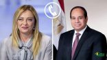 تلقى السيد الرئيس عبد الفتاح السيسي اتصالاً هاتفياً من رئيسة وزراء إيطاليا “جورجيا ميلوني”