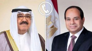 الرئيس عبد الفتاح السيسيى يجري اتصالا هاتفيا بصاحب السمو امير دولة الكويت
