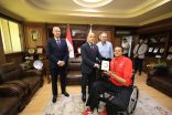 محافظ كفرالشيخ بجمهورية مصر العربية يكرم أبطال الإرادة والتحدي أبناء المحافظة لاعبي منتخب مصر للكرة الطائرة جلوس لفوزهم ببرونزية أولمبياد باريس