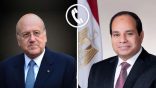 أجرى السيد الرئيس عبد الفتاح السيسي اتصالاً هاتفياً برئيس الحكومة اللبناني نجيب ميقاتي